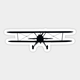 Biplane silhouette Sticker